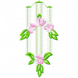 Flowers And Tree Embroidery Design 9